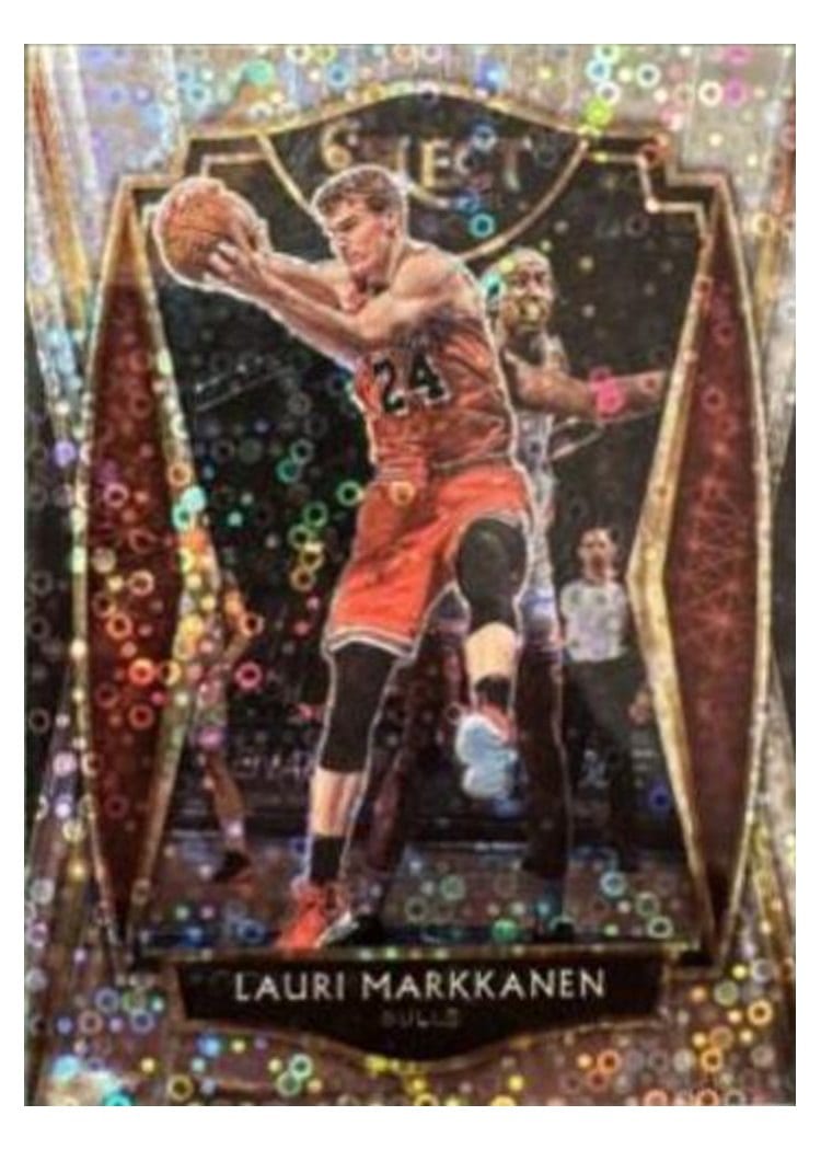 2020-21 Panini Select Base Set Lauri Markkanen Disco Prizm #162 card