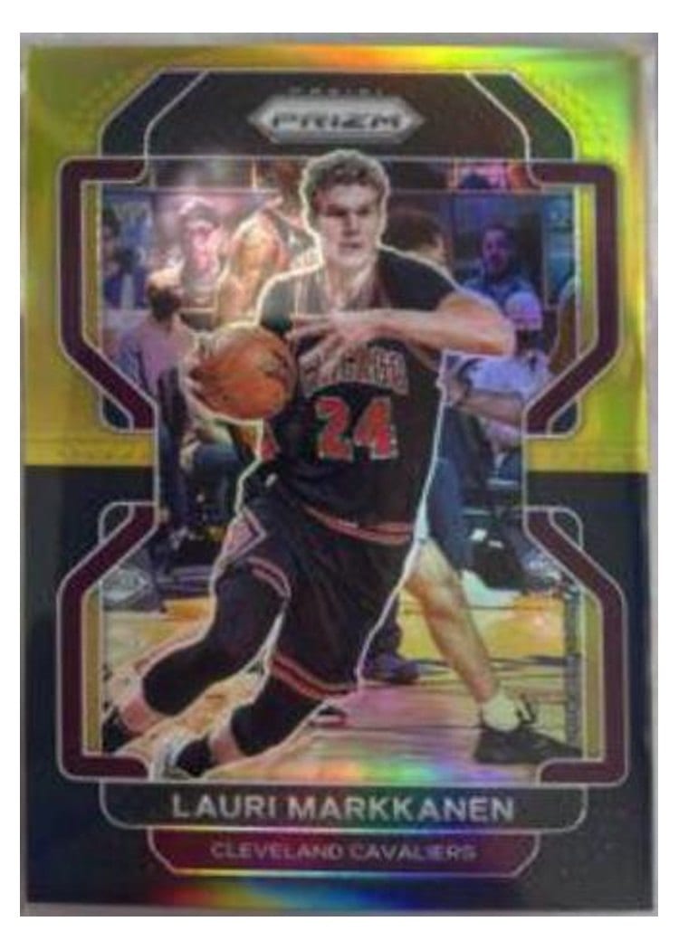 2021-22 Panini Prizm Base Set Lauri Markkanen Black Gold Prizm #86 card