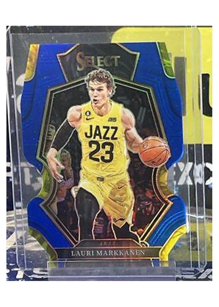 2022-23 Panini Select Base Set Lauri Markkanen Blue Die Cut Prizm #145 card