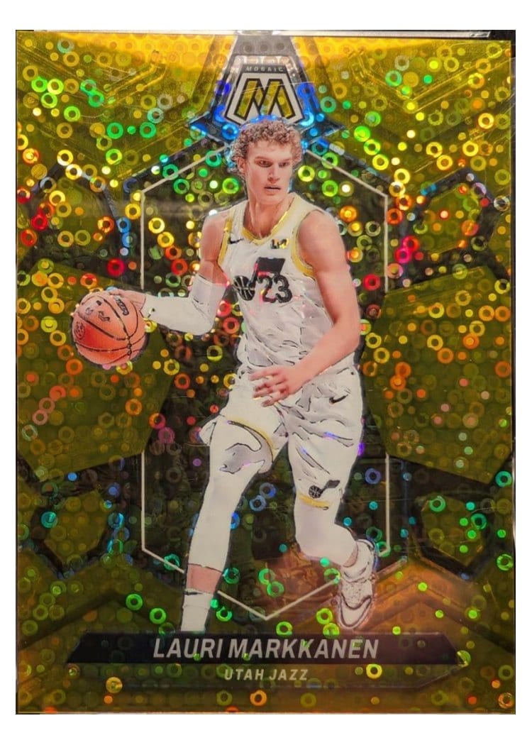 2023-24 Panini Mosaic Base Set Lauri Markkanen Gold Fast Break #38 card