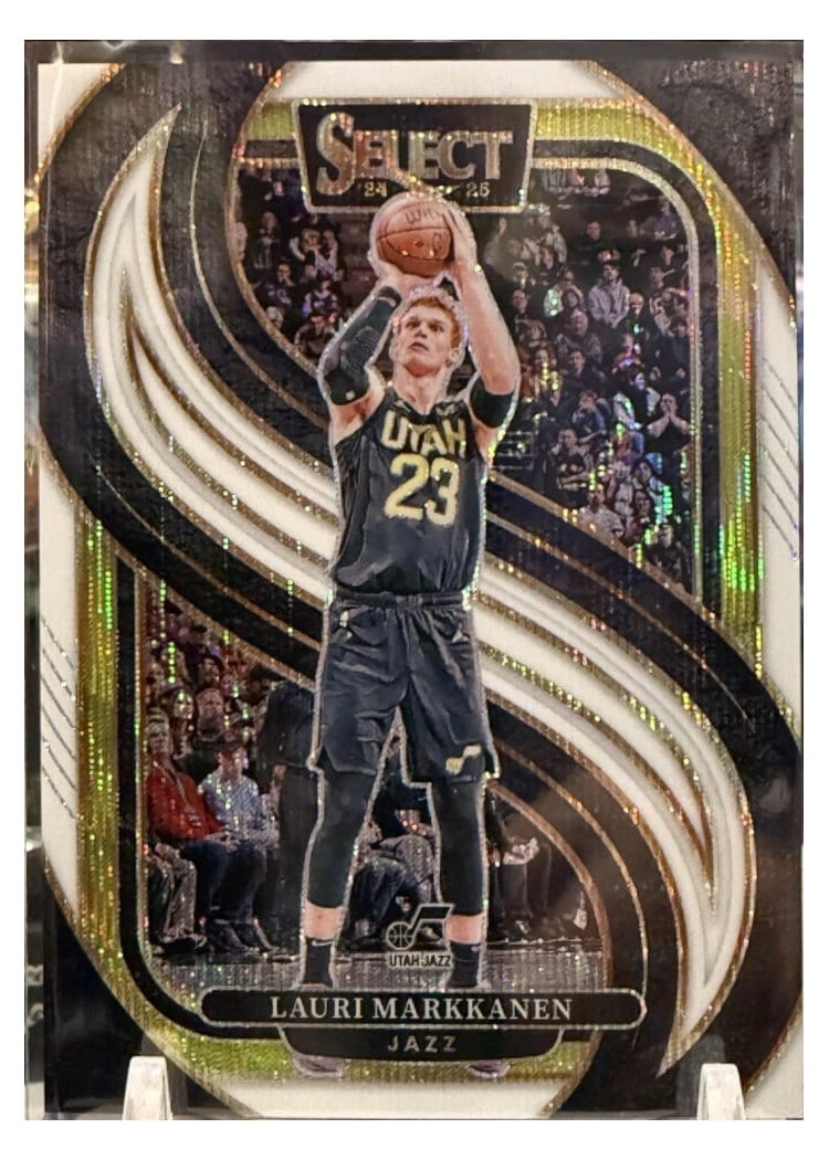 2024-25 Panini Select Base Set Lauri Markkanen White Wave Prizm #136 card