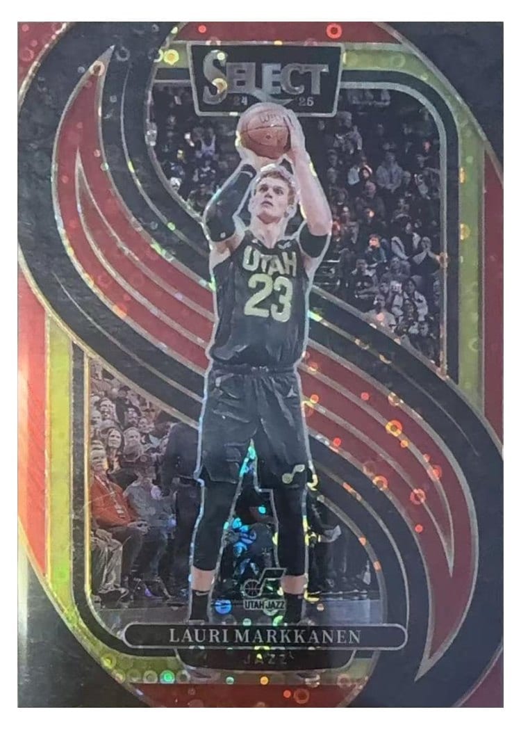 2024-25 Panini Select Base Set Lauri Markkanen Red Disco Prizm #136 card