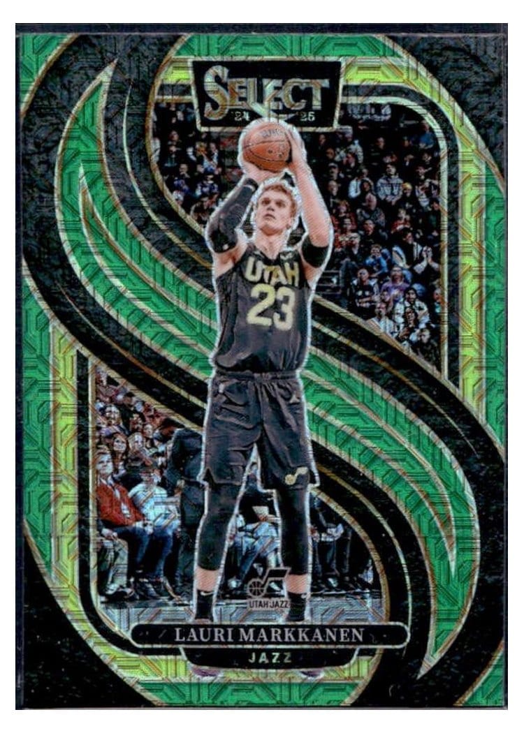 2024-25 Panini Select Base Set Lauri Markkanen Green Prizm #136 card