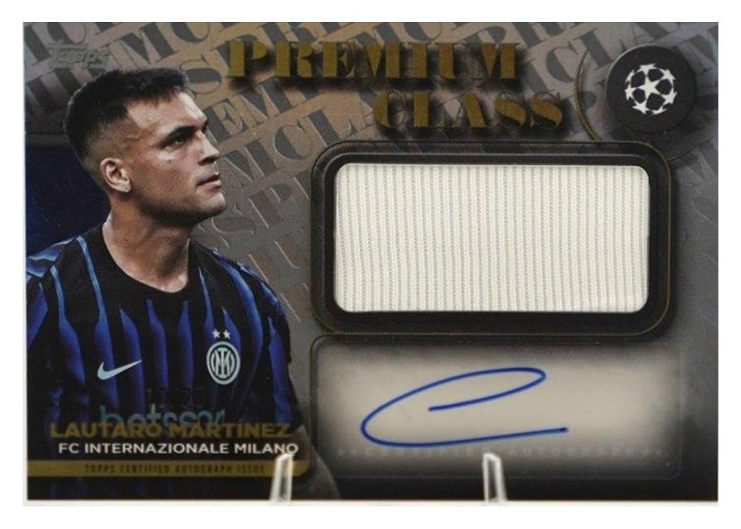 2025-26 Topps UEFA Club Competitions Premium Class Autograph Relics Lautaro Martínez #PCAR-ML card