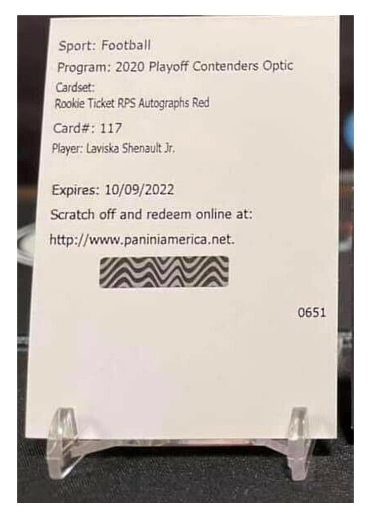 2020 Panini Contenders Optic Base Set Laviska Shenault Jr #117 card
