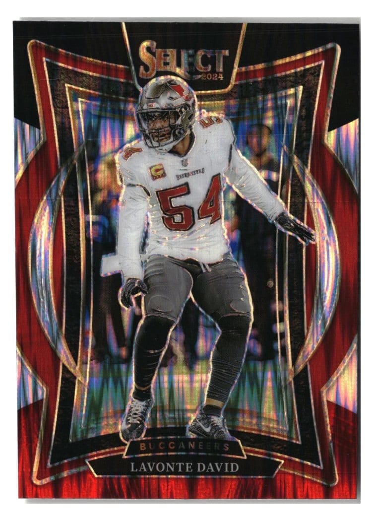 2024 Panini Select Base Set Lavonte David Black Red Prizm Shock #79 card