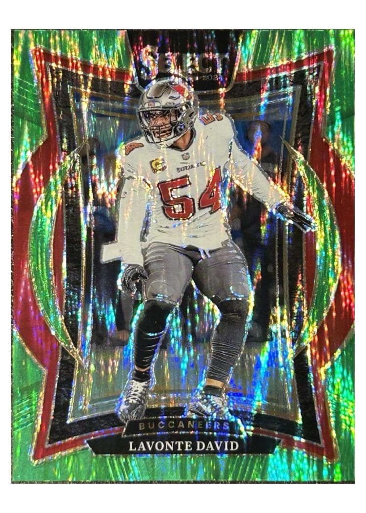 2024 Panini Select Base Set Lavonte David Neon Green Prizm Shock #79 card