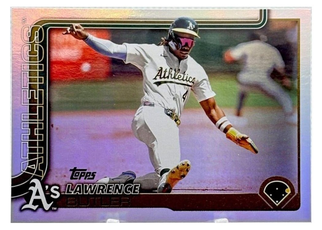 2025 Topps Base Set Lawrence Butler Aqua Rainbow Foil #106 card
