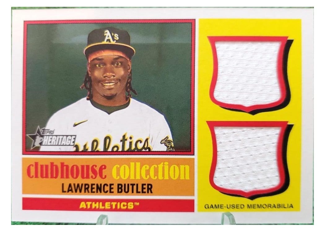 2025 Topps Heritage Clubhouse Collection Single Player Dual Relics Lawrence Butler #CCSDR-LB card