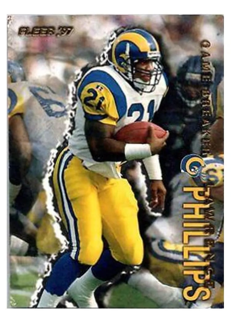 1997 Fleer Game Breakers Lawrence Phillips #17 card