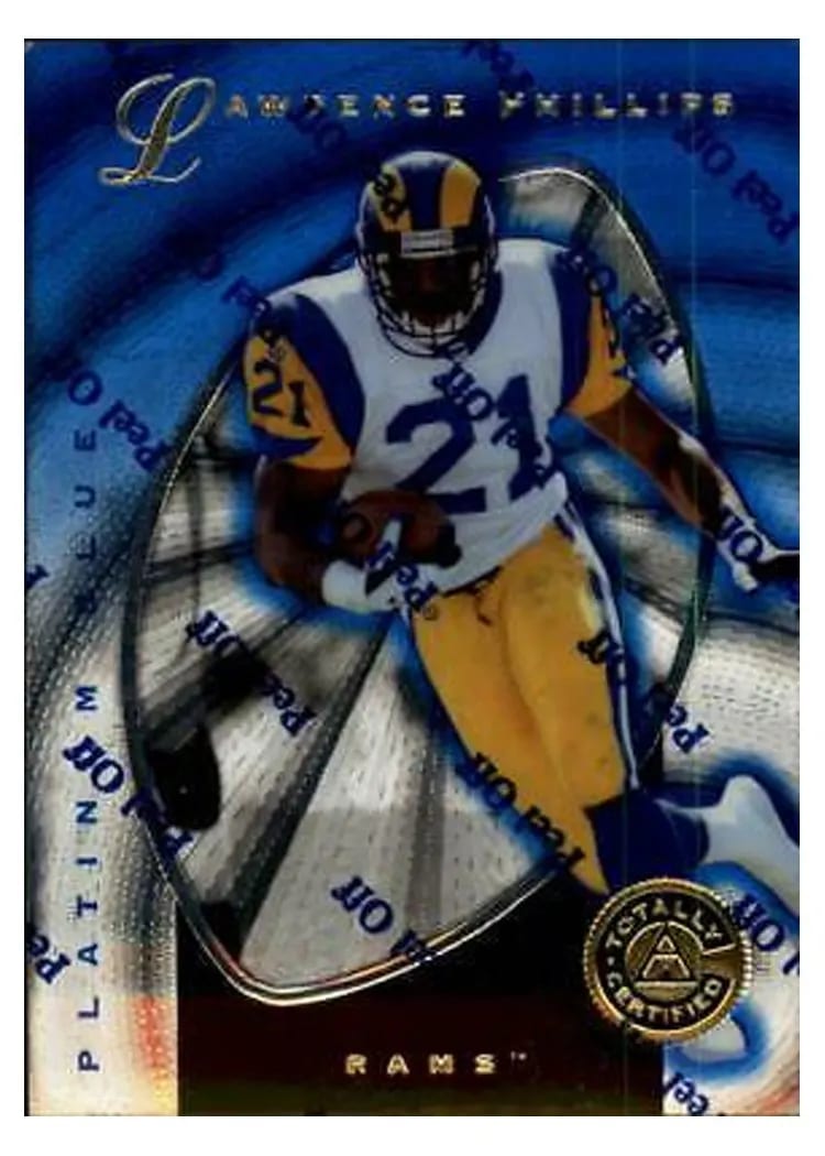 1997 Pinnacle Totally Certified Lawrence Phillips #101 card