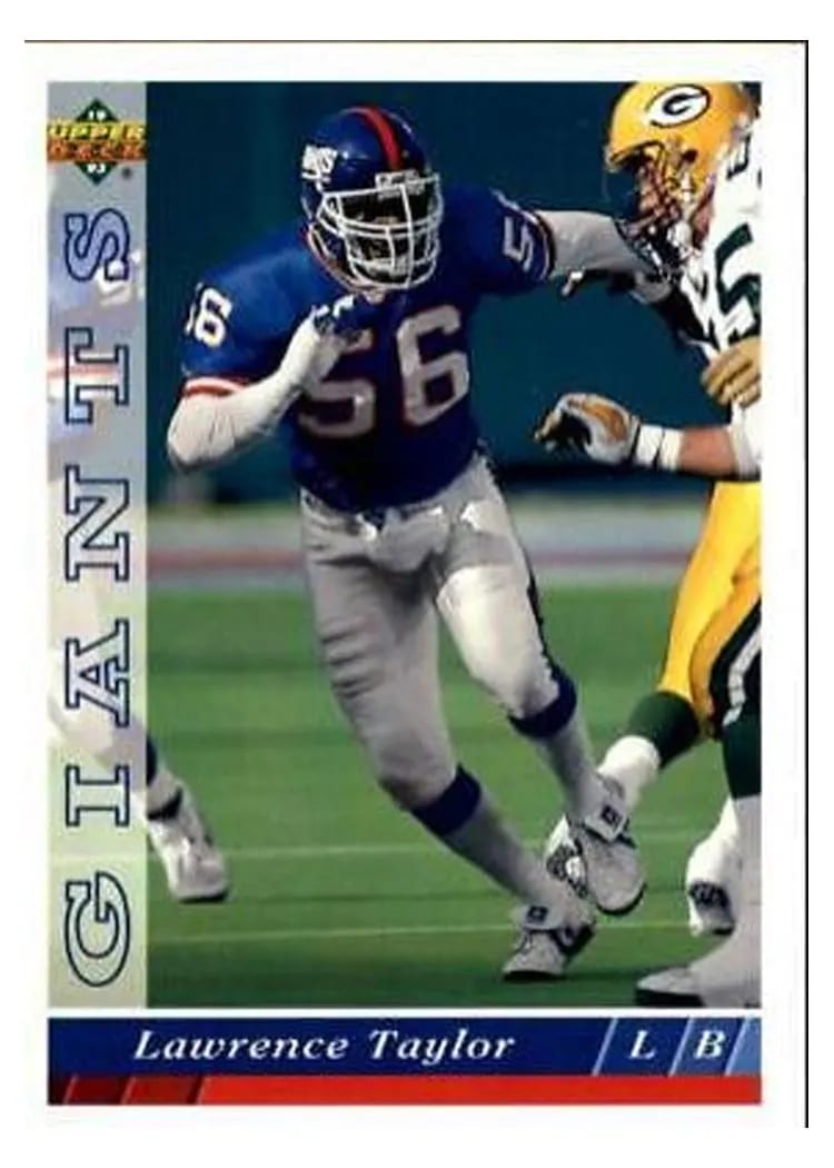 1993 Upper Deck Lawrence Taylor #117 card
