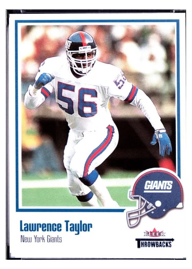 2002 Fleer Throwbacks Lawrence Taylor #19 card