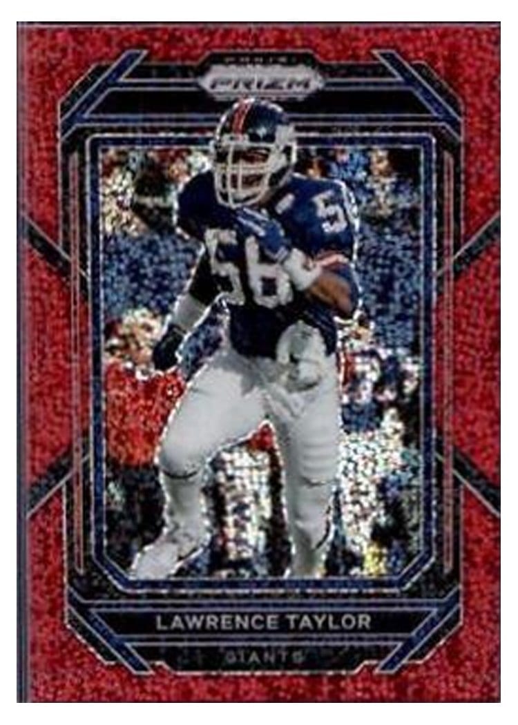 2022 Panini Prizm Base Set Lawrence Taylor Red Sparkle #224 card