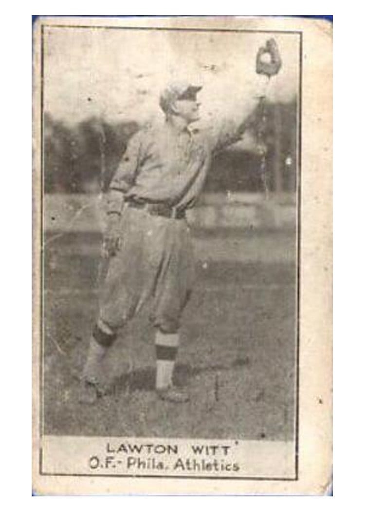 1921 E220 National Caramel Lawton Witt card