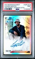 2023 Bowman's Best 1992 Bowman by Randy Johnson Autographs Lazaro Montes #92RJA-LM card