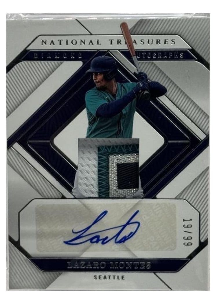 2023 Panini National Treasures Diamond Autographs Lazaro Montes #20 card