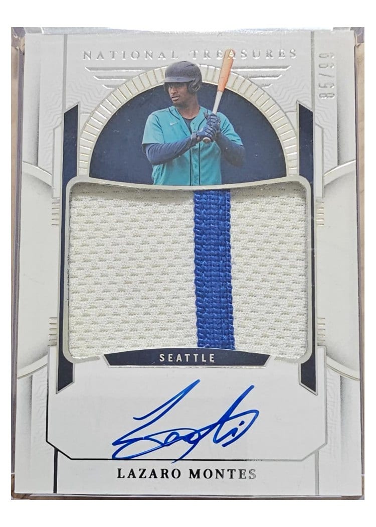 2024 Panini National Treasures Prospect Material Signatures Lazaro Montes #5 card
