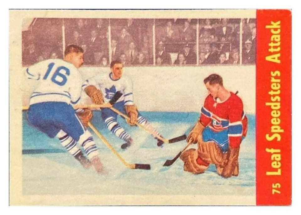 1955 Parkhurst Leaf Speedsters Attack #75 card