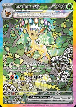 2025 Prismatic Evolutions Leafeon ex #144 card