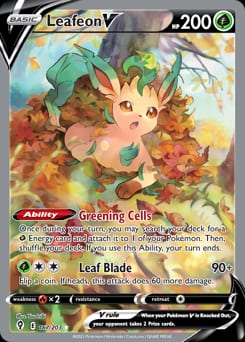 2021 Evolving Skies Leafeon V #167 card