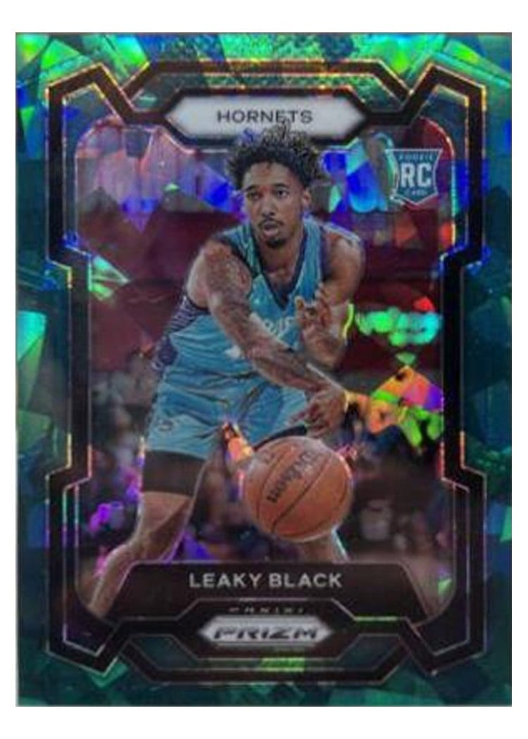 2023-24 Panini Prizm Base Set Leaky Black Teal Ice #284 card