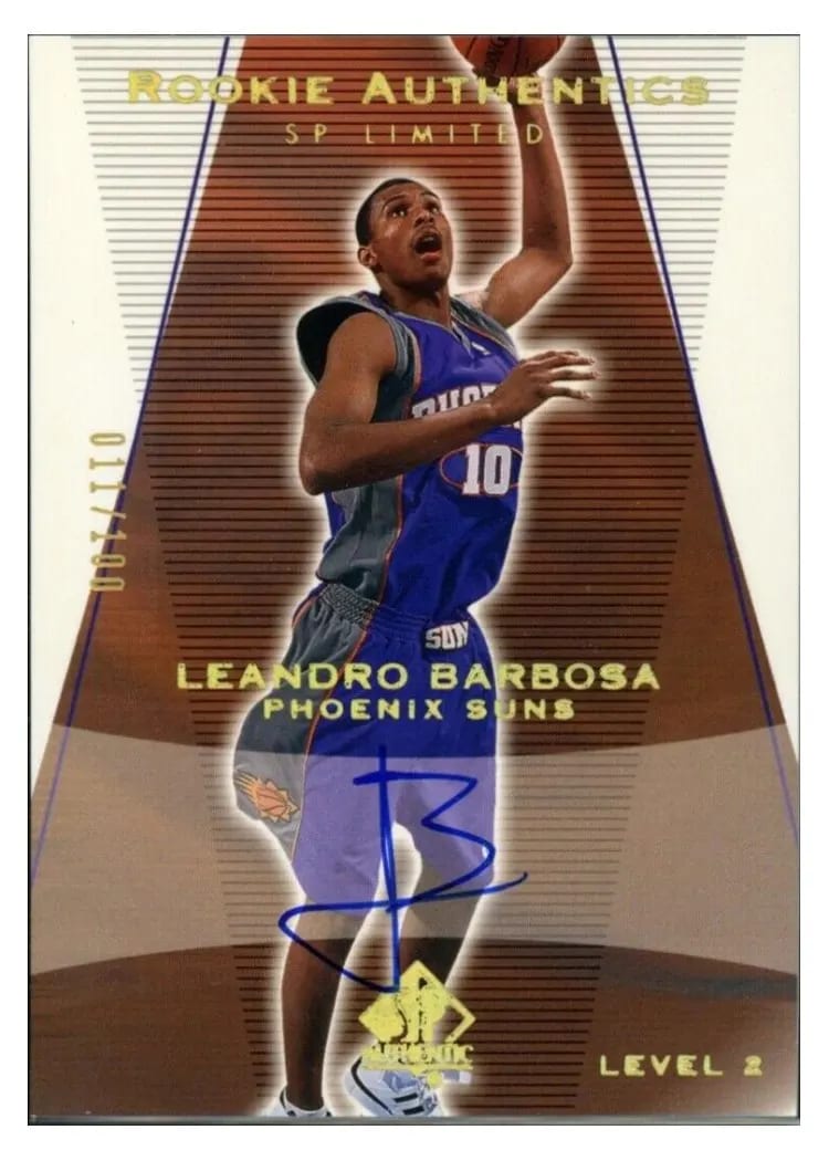 2003 SP Authentic Leandro Barbosa Auto. SP Extra Limited #172 card