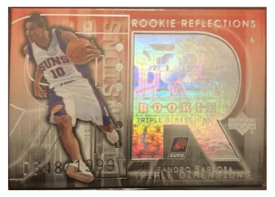 2003 Upper Deck Triple Dimensions Reflections Leandro Barbosa #106 card