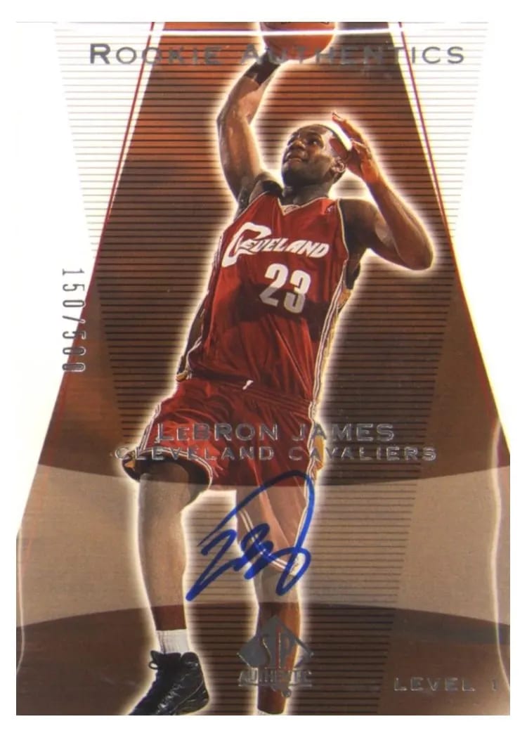 2003 SP Authentic LeBron James Autograph #148