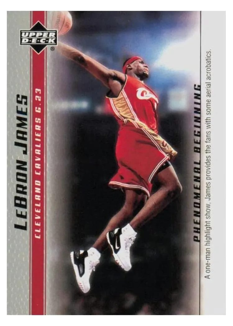 2003 Upper Deck Phenomenal Beginning LeBron James #13 card