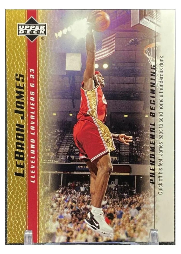2003 Upper Deck Phenomenal Beginning LeBron James #18 card