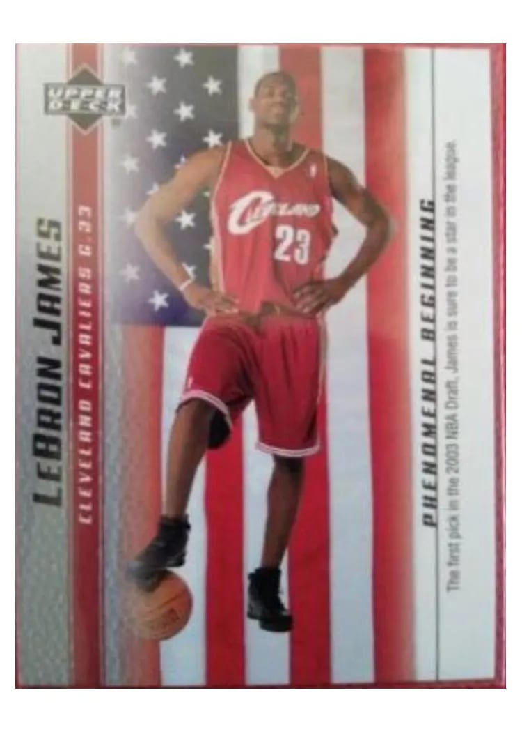 2003 Upper Deck Phenomenal Beginning LeBron James #20 card