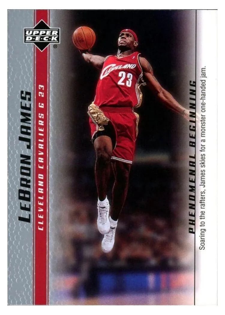 2003 Upper Deck Phenomenal Beginning LeBron James 2007 Cleveland National #5 card