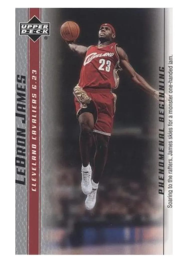 2003 Upper Deck Phenomenal Beginning LeBron James #5 card
