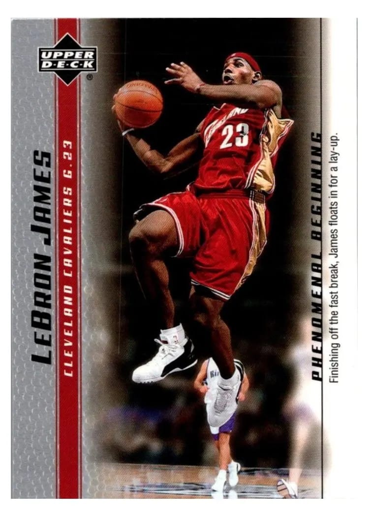 2003 Upper Deck Phenomenal Beginning LeBron James 2007 Cleveland National #7 card