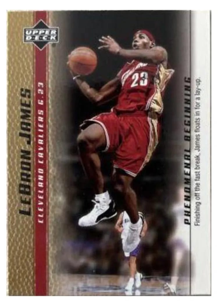 2003 Upper Deck Phenomenal Beginning LeBron James #7 card