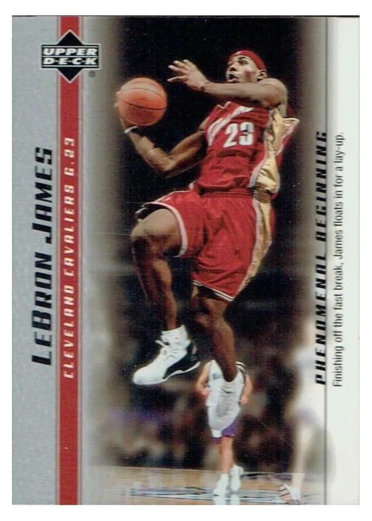 2003 Upper Deck Phenomenal Beginning LeBron James #7 card