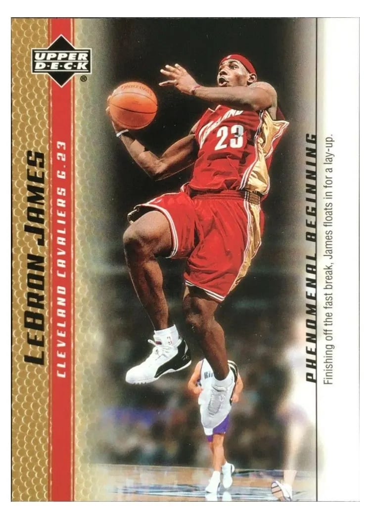 2003 Upper Deck Phenomenal Beginning LeBron James #7 card