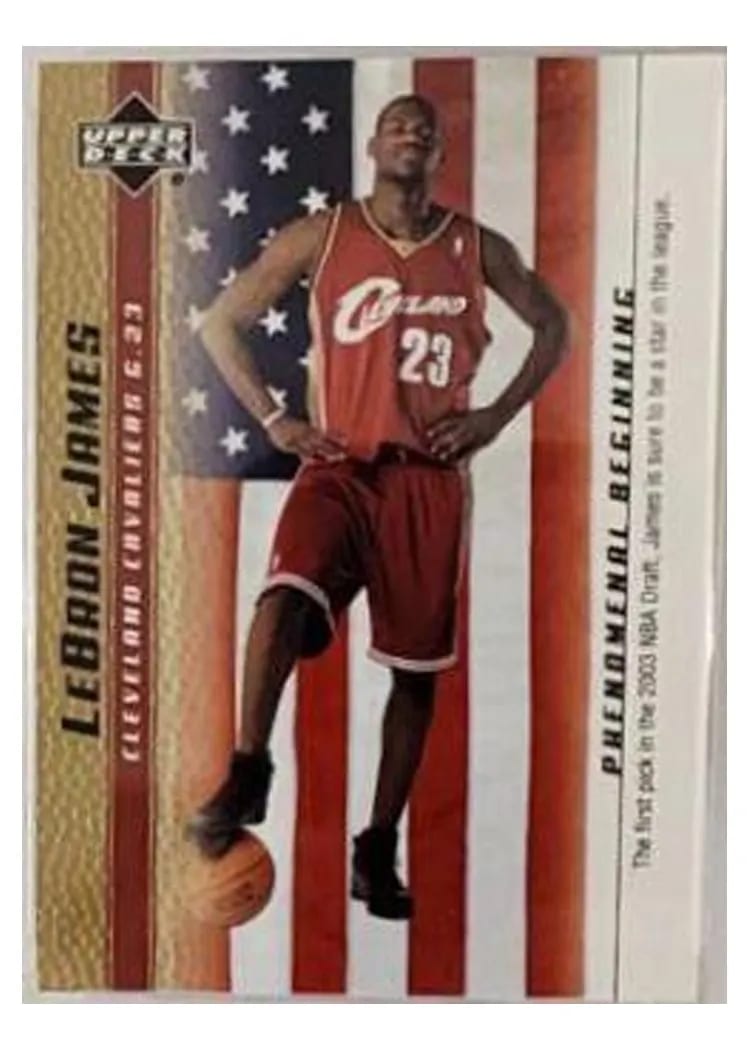 2003 Upper Deck Phenomenal Beginning LeBron James #9 card
