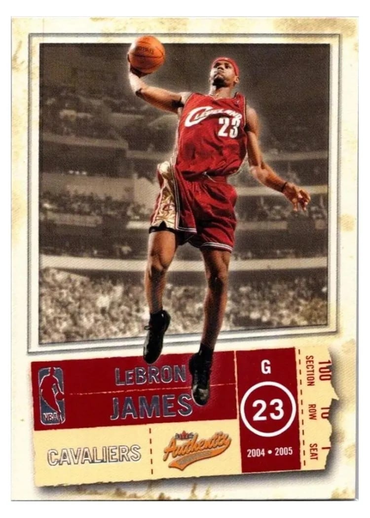 2004 Fleer Authentix LeBron James #49 card