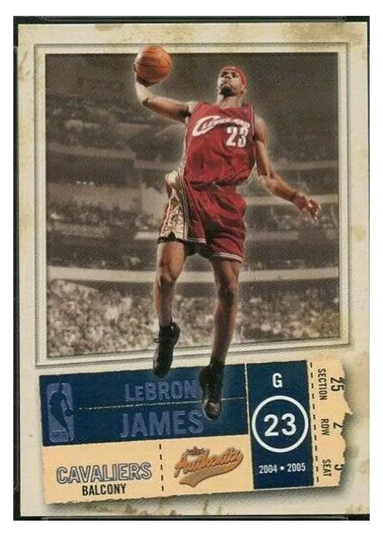 2004 Fleer Authentix LeBron James #49 card