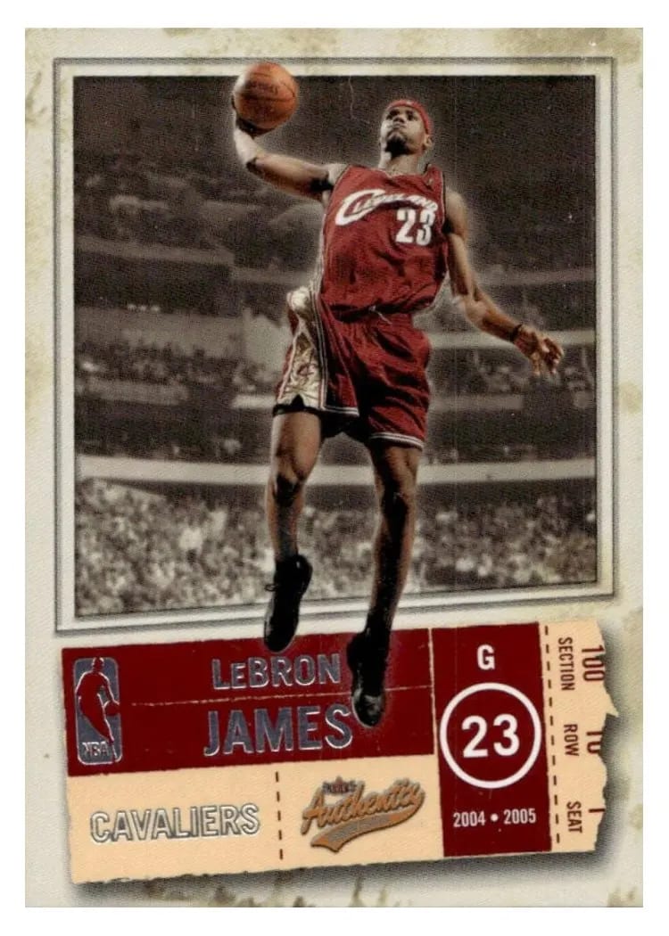 2004 Fleer Authentix Lebron James #49 card