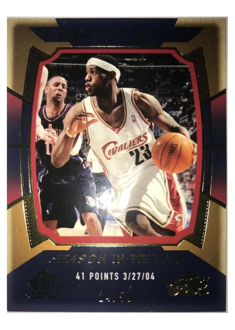 2004 SP Authentic LeBron James Season in Review Gold card