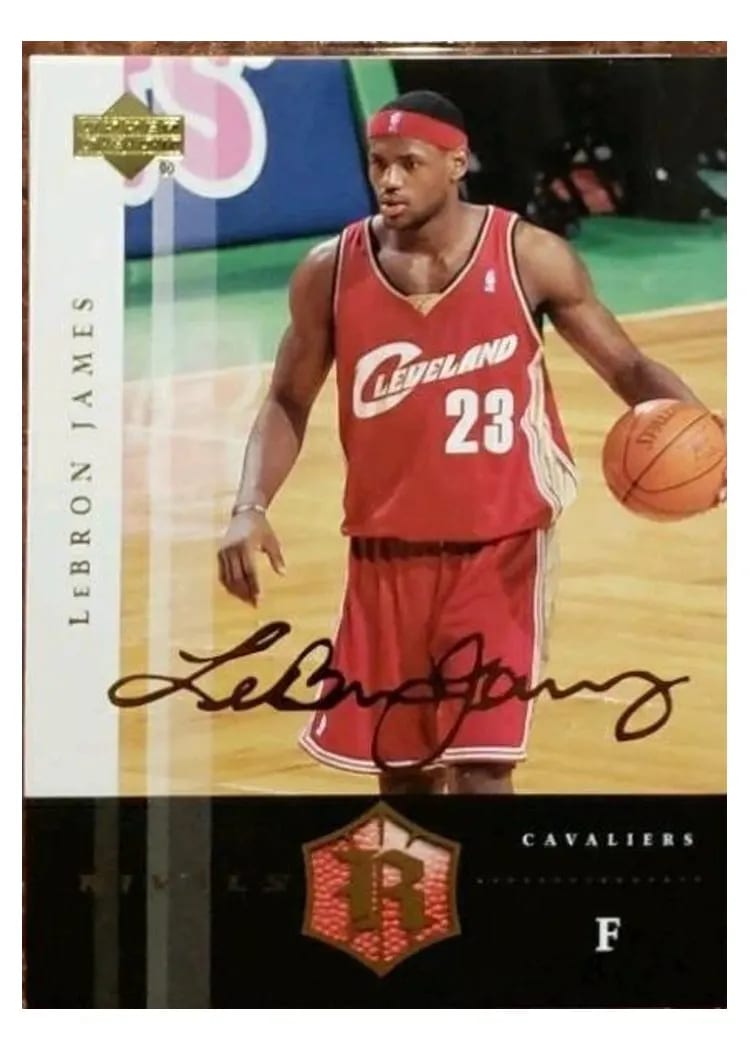 2004 Upper Deck Rivals LeBron James Gold #7 card