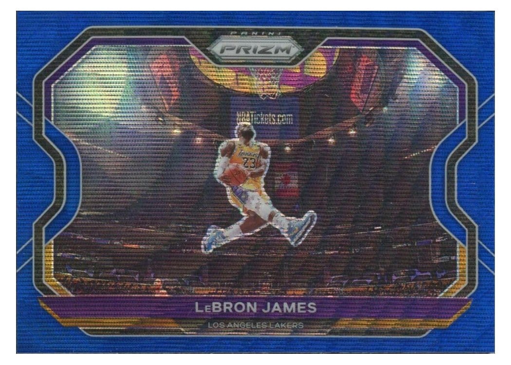 2020 Panini Prizm LeBron James Blue Wave Prizm #1 card