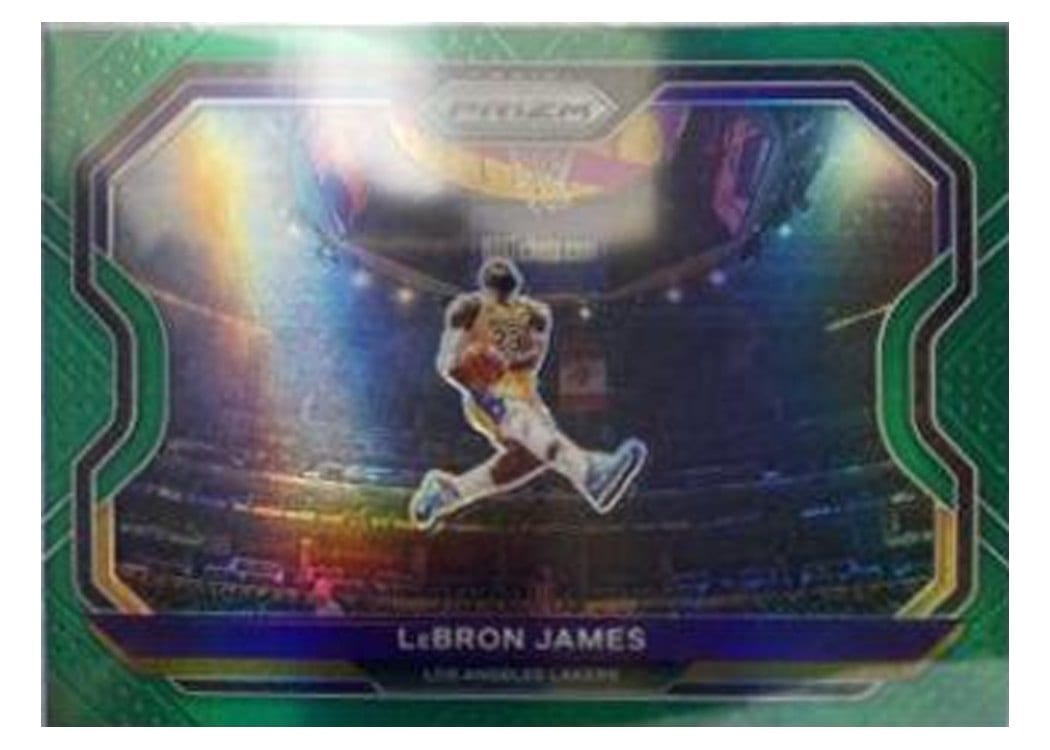 2020 Panini Prizm LeBron James Green Ice Prizm #1 card