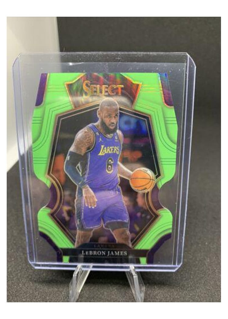 2022-23 Panini Select Base Set LeBron James Light Green Die Cut Prizm #126 card