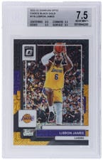 2022 Panini Donruss Optic LeBron James Choice Black Gold #116 card