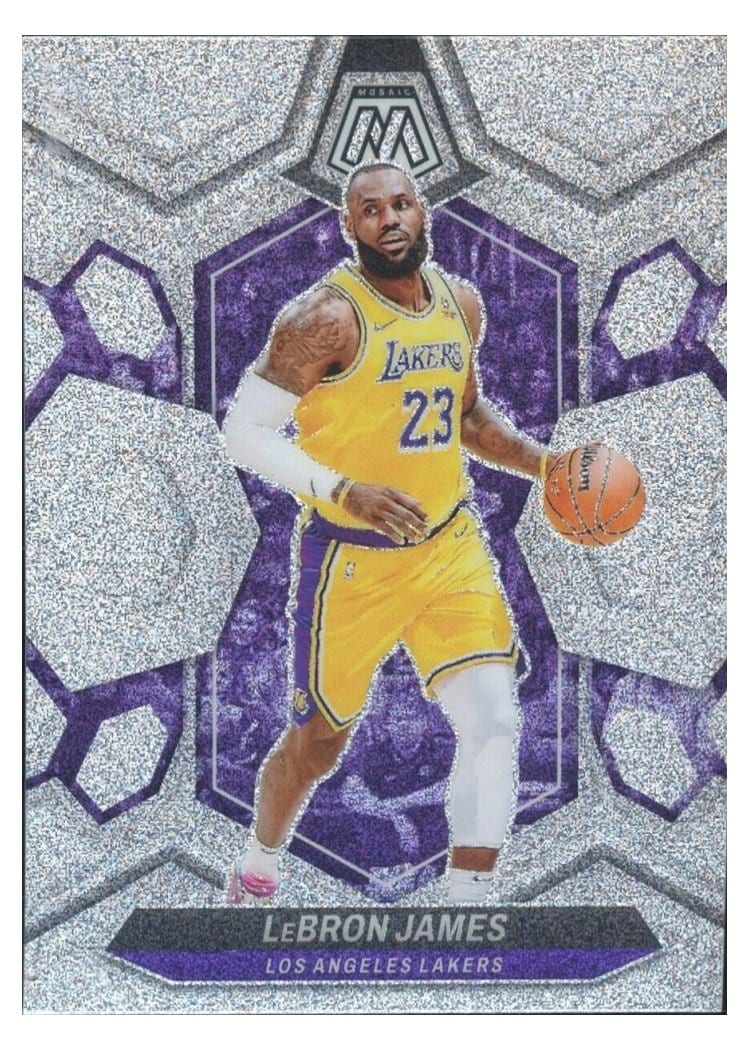 2023-24 Panini Mosaic Base Set LeBron James Glitter #92 card