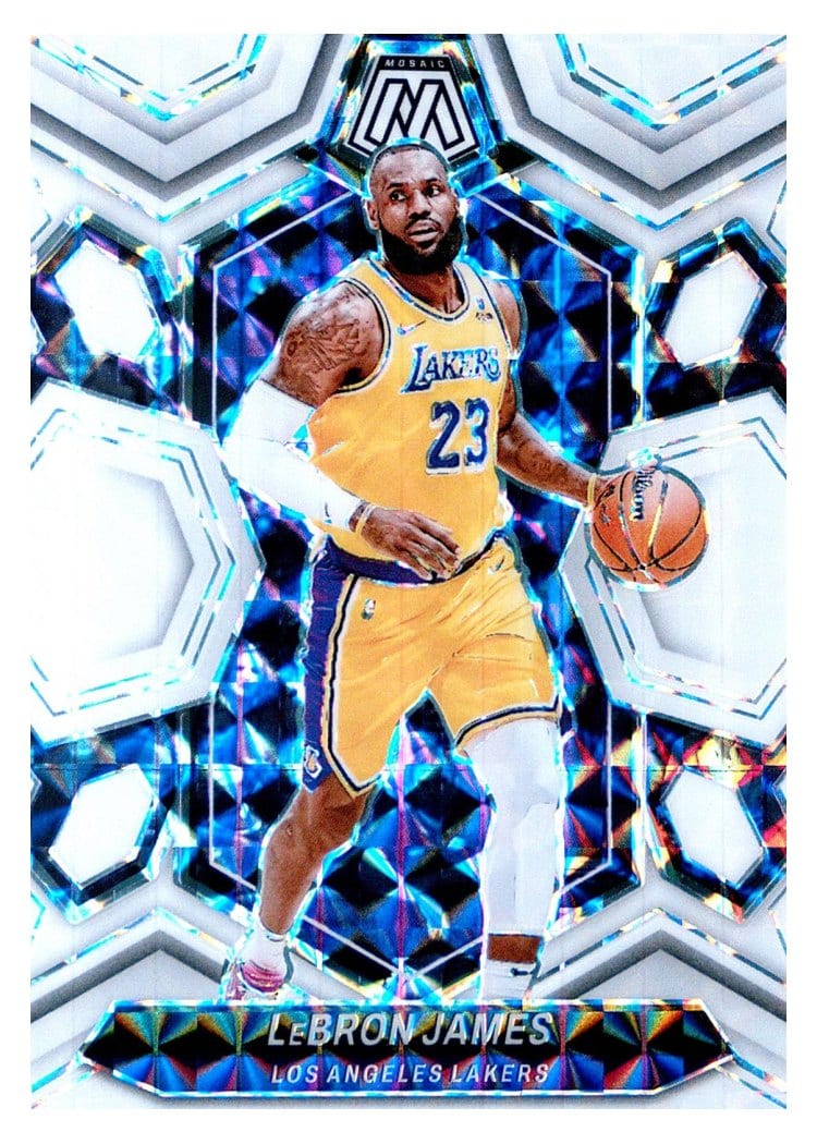 2023-24 Panini Mosaic Base Set LeBron James White #92 card